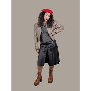 1980's power shoulder leather jacket